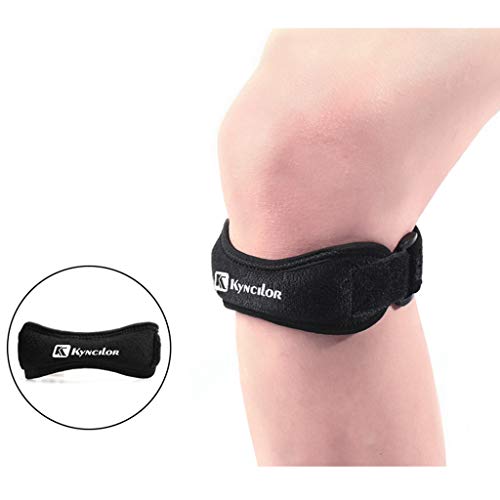 QUICATCH Kyncilor Patella Tendon Brace Knee Sports Support Strap Belt Pain Relief Guard Knee Protector Belt (Black)