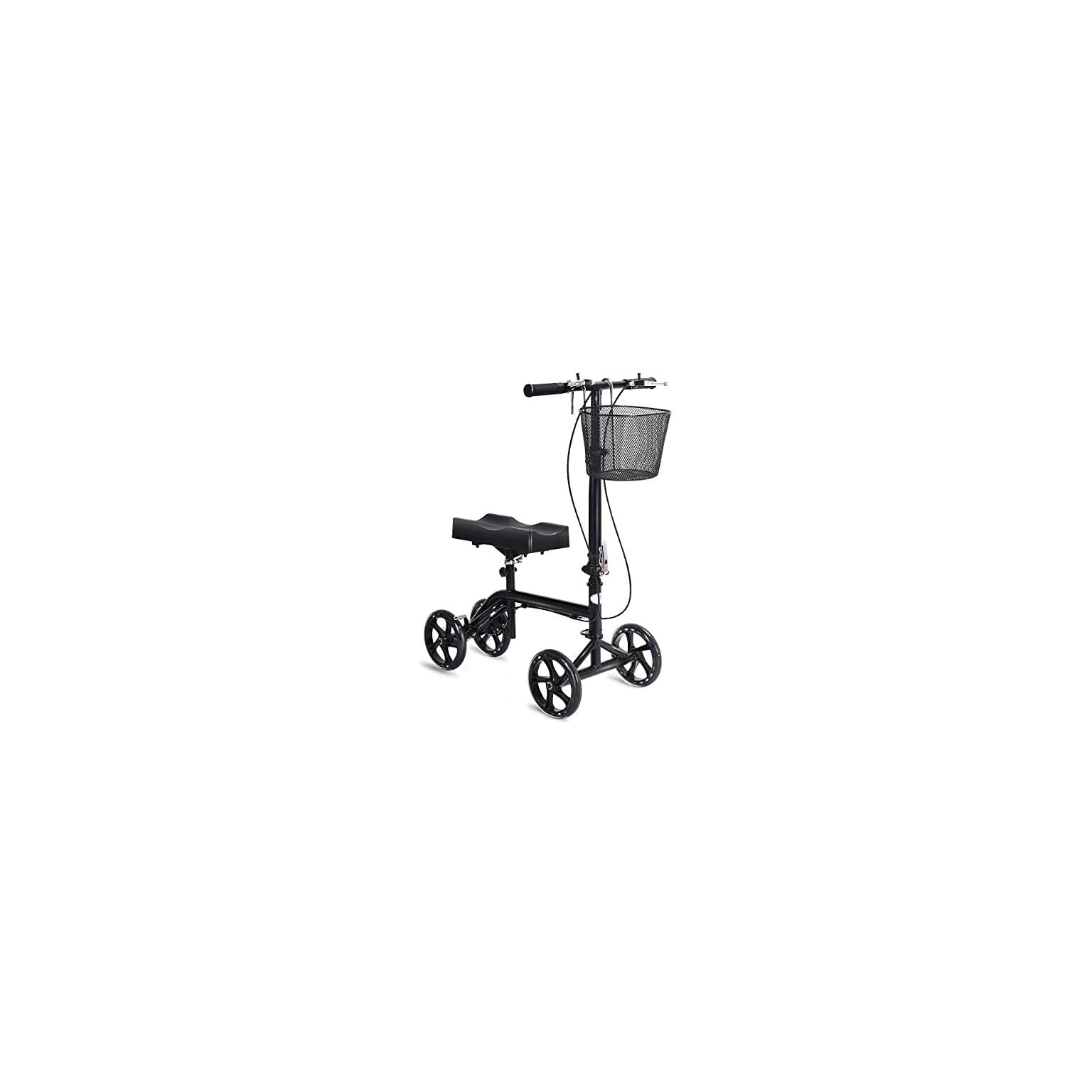 Goplus Steerable Knee Walker Folding Knee Scooter for Broken Leg, Foot