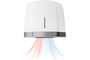 Commercial Hand Dryer 110V 1800W, Wall Mount Automatic High Speed Hand Air Dryer with LED Running Lights, Hot and Cold Electr