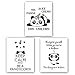 Homdeco Unicorn Panda Art Print Set Of 3 (8”X10”, Motivational Canvas Wall Art, Keep Clam And Be A Pandicorn Printing For Kids Room Decoration, No Frame