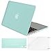 MOSISO Plastic Hard Shell Case & Keyboard Cover & Screen Protector Only Compatible with MacBook Pro Retina 15 inch (Model: A1398, Older Version Release 2015 - end 2012), Mint Green
