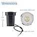 APONUO LED Landscape Lights 3W LED Ground Lights Low Voltage In Ground Well Lights Pathway Lights IP67 3000K, with IP68 Waterproof Wire Connector for Driveway, Deck, Step, Garden Lights(6 Packs)