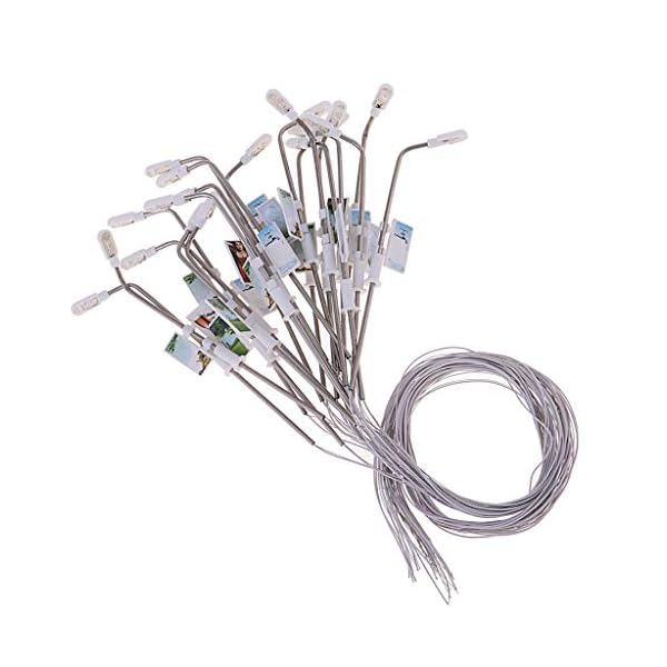 Generic 20 Stück Modell Miniatur Straßenlaternen HO OO Scale LEDs Weiß 1: 200 – Bild 5