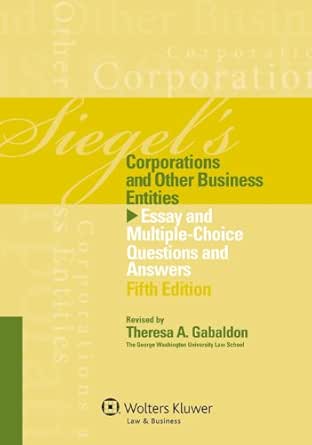 Answer choice corporation essay multiple question siegels 08 picture