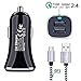 Dual USB Car Charger, FiveBox Phone Car Charger Adapter with 2 Pack Braided Micro USB Charging Cable 6ft Android Charger Cord for Samsung Galaxy S6/S7 Edge, J3 J7, LG stylo 2/3 Plus, LG G4 G3 K20 Plus