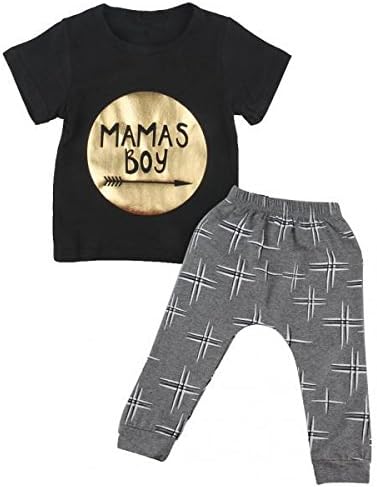 Amazon Co Jp 新生児 赤ちゃん 男の子 綿100 Tシャツ トップ パンツ 上下セット 衣装 双子コーデ 2セット 贈り物 4サイズ選べる 服 ファッション小物