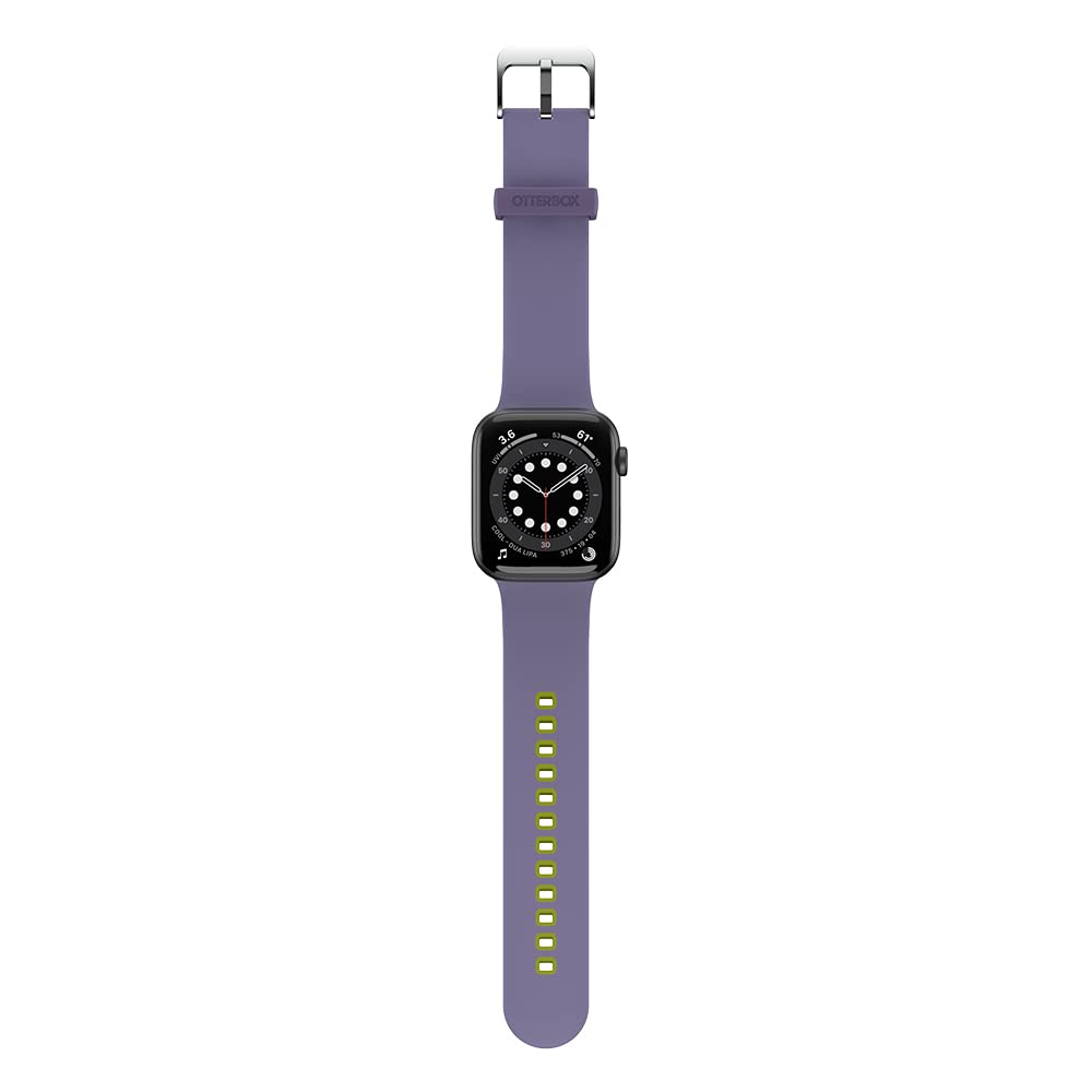OtterBox All Day Watch Band for Apple Watch 44/45/46mm, Replacement Durable Soft Touch Silicone Strap Apple Watch, Purple/Green