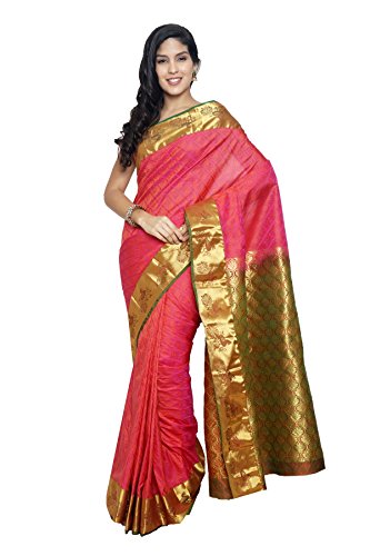 SUDARSHAN NEW KANCHIPURAM SAREE-Pink-RMAL35-MN-Silk