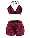 I wish Women's Nightshirt Sexy Lingerie Silky 2pcs Sleepwear