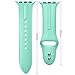 Huanlong 38mm Soft Silicone Sport Style Replacement Band Iwatch Strap for Apple Wrist Watch Series 1 Series 2 Series 3 (Mint Geen 38mm S/M)