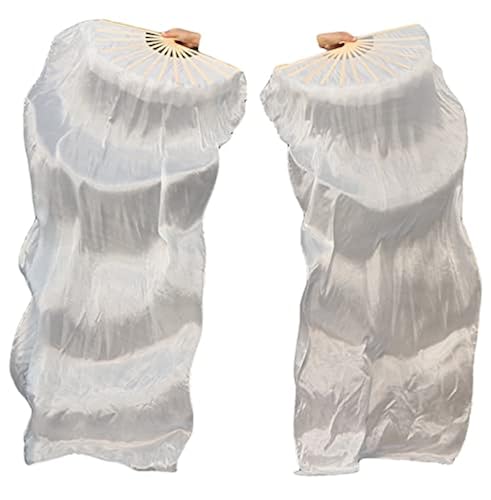 Silk Fan Veil For Oriental Belly Dance, Arab Dance, 2.4m Mystery, Made