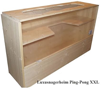 Nagerheim PING PONG XXL 150x40x80cm Gehege aus Massivholz für Hamster Rennmaus Made in Germany von Käppel-Germany