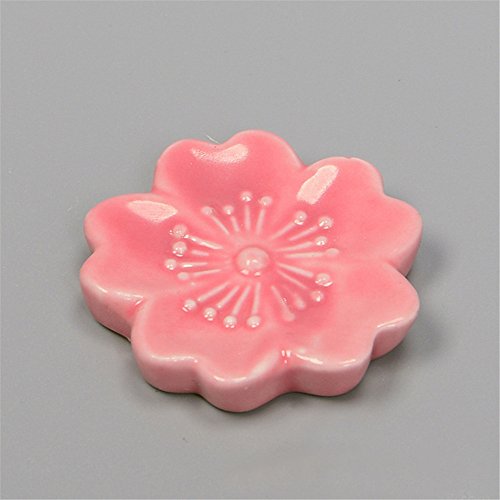 6pcs Japanese Style Ceramic Sakura Flower Chopstick Rest Spoon Fork Knife Holder - Thumbnail 6