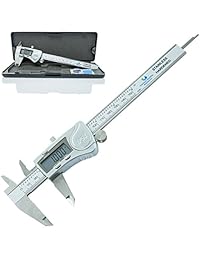 Calibre Vernier digital IP54 hecho de Acero Inoxidable Endurecido por PQS visualización LCD grande screen 6 " 150 mm auto apagado proporciona precisión medición en pulgadas y métricas fácil de leer y uso