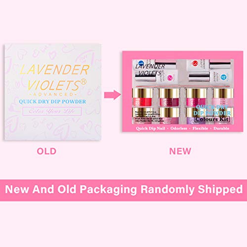 Lavender Violets Fast Dry DippingPowderNailKit of 8 Colors Quick Dry