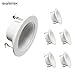 Signstek 6 Pack 4 Inch Recessed Can Light Trim with Baffle Design, Fit Halo Remodel Recessed Housing