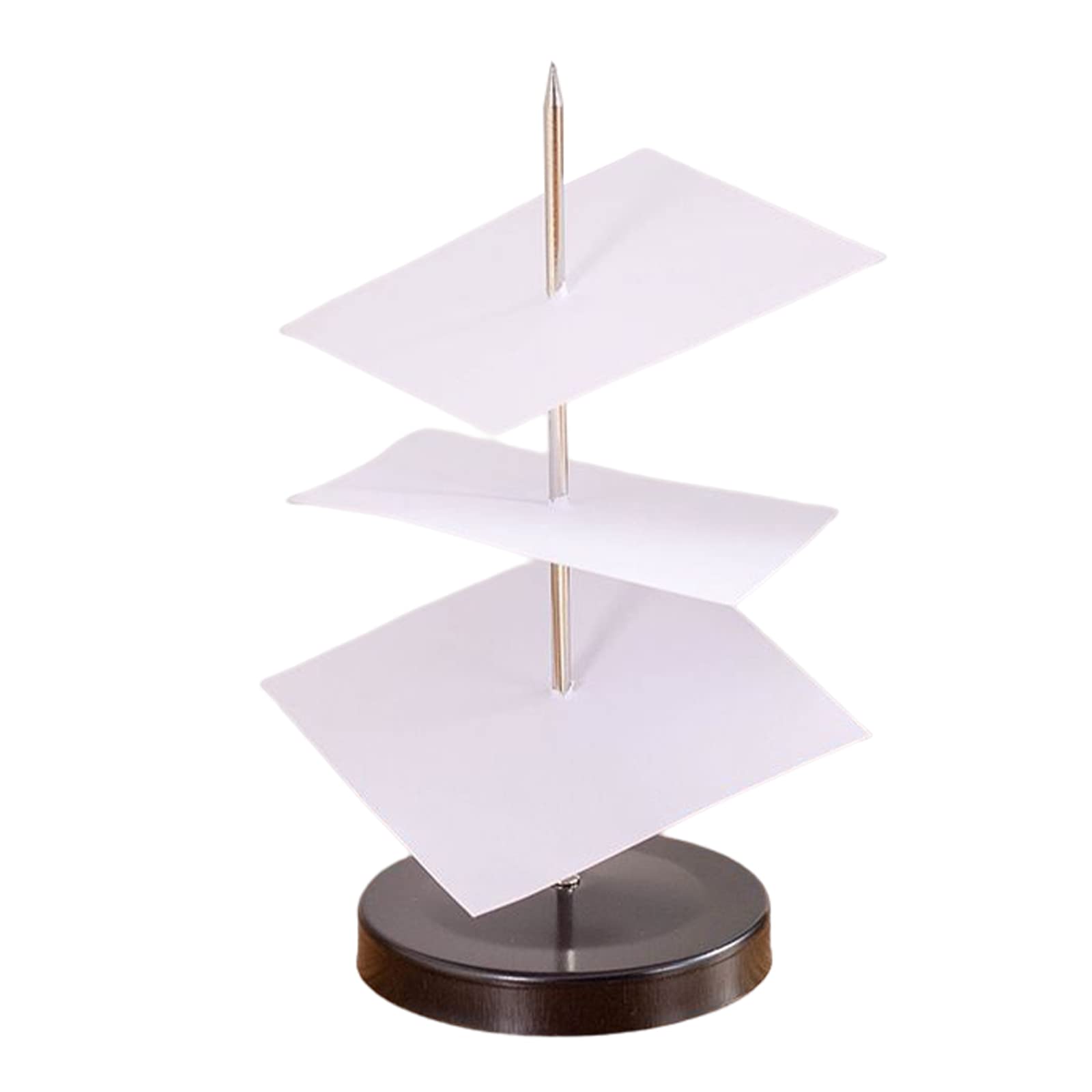 Ticket Spike, Desk Receipt Holder, Receipt Spike Holder, Metal Receipt Spikes with Round Base, Black Paper Memo Holder, Metal Bill Holder, Straight Rod Spike for Restaurant, Kitchen