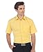 Gioberti Men's Short Sleeve Solid Dress Shirt, Banana, M