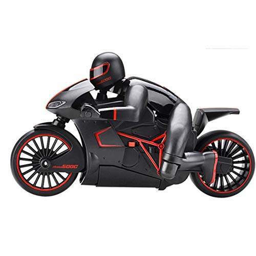 FenglinTech RC Motorcycle, 6V 4 Channels 2.4G High-Speed Remote Control Racing Drift Motorcycle with Light for Kids and Adult - (Red) - Thumbnail 4
