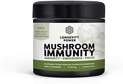 Epic Mushrooms, 17 Extremely Potent Medicinal Mushroom Concentrates in 1 Easy to Take Powder, 15 Servings, 38g (1.3 oz)