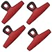 COOK WITH COLOR Wide Heavy Duty Chip Clips, Large Bag Clips for Food Storage, Pack of 4, Red