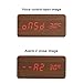 Alarm Clock, YOKKAO Digital Led Desk Clock Touch Sound Sensor Voice Control Built-in Temperature Time Display for Home and office (Wooden Color)