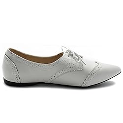 Ollio Women's Ballet Shoe Flat Enamel Pointed Toe