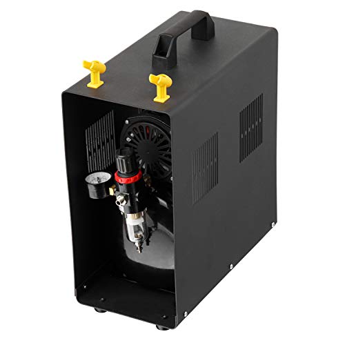 AirBrush Kompressor Duo-Power II-C - Das Airbrush-Kit mit Doppel/Zweizylinder mit Schutzgehäuse für Künstler mit Anspruch, Grundausstattung für jedes Airbrush Set