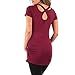 3 Pack Women's Side Ruched Cross Back Maternity Tunic Top by Mother Bee - Made in USA