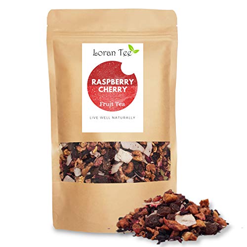 LORAN - Raspberry-Pineapple Set, Himbeere-Kirsche, Kokos-Ananas Früchtetee,150g,Teeflasche mit Sieb to go Teamaker 500… – Bild 4