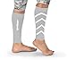 Gabor Fitness Graduated 20-25mm Hg Compression Running Leg Sleeves, Small, White
