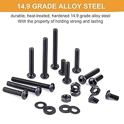 VIGRUE 610PCS 14.9 Grade Alloy Steel M3 Button Hex