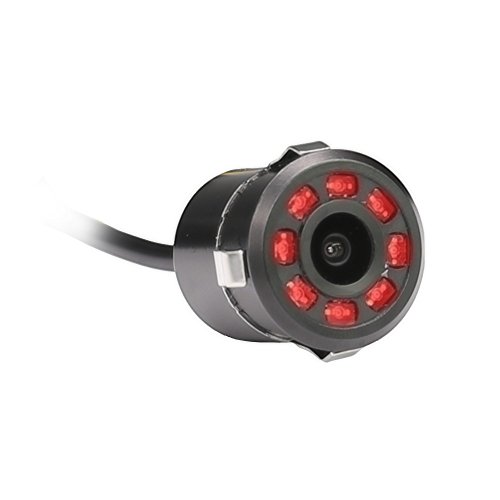 Vehicle Backup Camera,RAAYOO L003 Night Version Flush Mount Car Reverse Parking Camera Cam with 8 Infrared led,12V power system