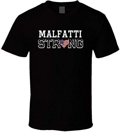 Malfatti Strong American Pride Family Last Name USA T Shirt XL Black
