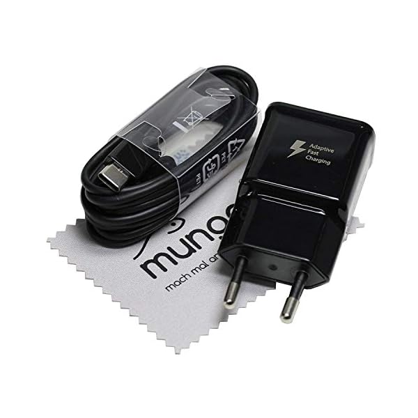 Ladegerät für Original EP-T1510 Blitz Ladekabel für Samsung Galaxy S20 (G980F), Galaxy S20 Plus (G985F), Galaxy S20 Ultra (G988B) USB Typ-C Kabel Datenkabel Charge Cable mit mungoo-Displayputztuch