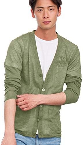 ビッチ Vicci メンズ カーディガン カーデ サマーニット 薄手 730 長袖 買い物 無地 ストレッチ