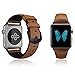 PATCHWORKS Premium Genuine Leather Band Replacement Bracelet Strap Dual Material Structure Air Strap in Brown Compatible For Apple Watch Band 38mm Series 1/2