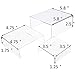 Combination of Life Low Profile Nesting Clear Acrylic Display Risers 2 Sets of 3