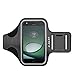 J&D Armband Compatible for Moto E6/Moto E4/E4 Play/E5/E5 Play/E5 Cruise/Moto Droid Turbo 2 Armband, Sports Running Armband with Key Holder Slot Earphone Connection Black
