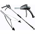 ArcMate EZ Reacher PRO Outdoor Suction Cup Reacher with Locking Grip and Handle, Collapsible with Slip Joint, Indoor Commercial and Outdoor Use, 4.5” Wide Jaw, 8lb. Capacity, Black, 32” (32P-DC-1-FBA)