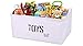 [Extra Large, 22 inch] CANVAS Storage Container Bin Basket Organizer EASY Multipurpose Organizing Toy Storage Baby Kids Pet Toys Closet Basket for Magazines Books Gift Baskets