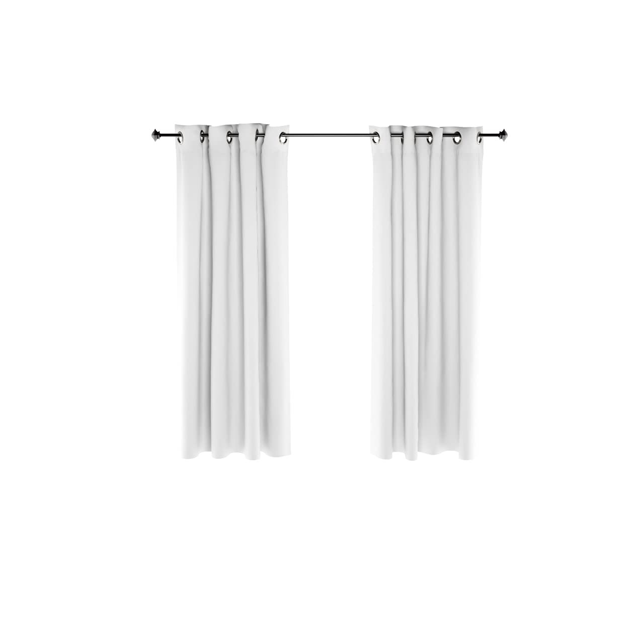 Furinno Collins Curtain 52x63 in. 2 Panels, White