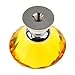 Cabinet Knobs,YIFAN 10Pcs 30mm Crystal Glass Diamond Shape Cabinet Knobs Cupboard Drawer Pull Handles - Yellow