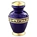 M MEILINXU Small Keepsake Urns for Ashes, Mini Cremation Urns - Fits a Small Amount of Cremated Remains - Display Burial at Home or Office Decor (Elsene Purple, Hand Engraved Brass