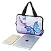 AUPET Blue Butterfly Universal 7 ~ 8 inch Tablet Portable Neoprene Zipper Carrying Sleeve Case Bag