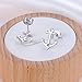 925 Sterling Silver Cubic Zirconia Anchor Stud Earrings for Women Teen Girls Birthday Graduation Gift