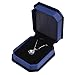 Cosmos Blue Color Velvet Necklace Gift Box Pendant Gift Box Octagonal Jewelry Box with Bow