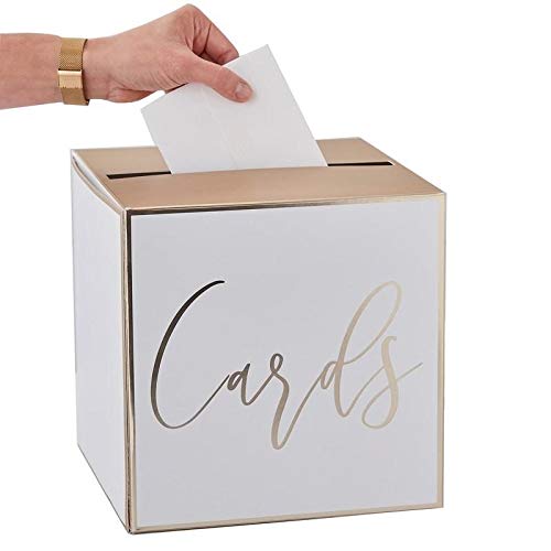 Ginger Ray Card Holder Wedding Post Box - Gold Wedding Range