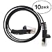 InstallerParts (10 Pack) Ethernet Cable CAT6 Cable Flat 7 FT - Black - Professional Series - 10Gigabit/Sec Network/High Speed Internet Cable, 550MHZ primary