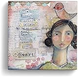 DEMDACO Kelly Rae Roberts Heart Wall Art-6" Square